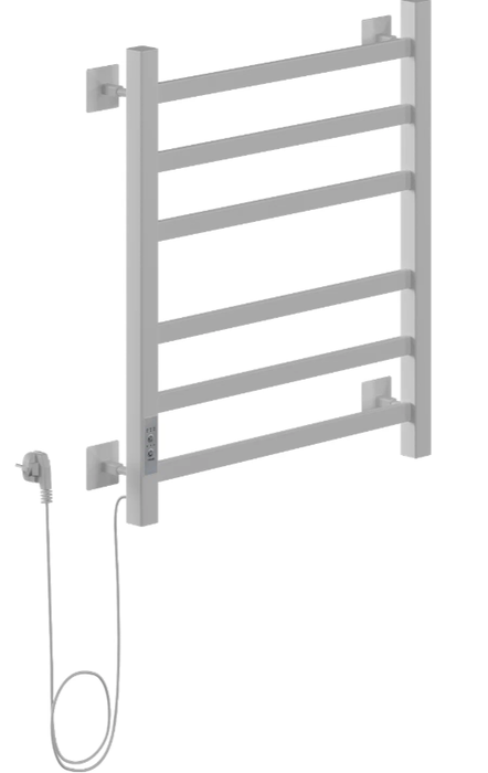Электрический полотенцесушитель лесенка Ника STEP-1 60/50 RAL9016 белый матовый левый тэн фото#2