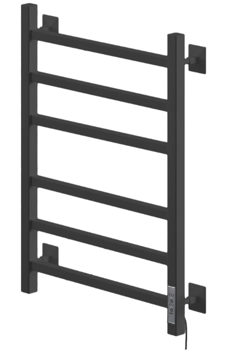 Электрический полотенцесушитель лесенка Ника STEP-1 60/50 RAL9005 черный матовый правый тэн фото#3