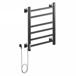 Электрический полотенцесушитель Ника STEP-2 60/40 RAL9005 черный матовый левый тэн
