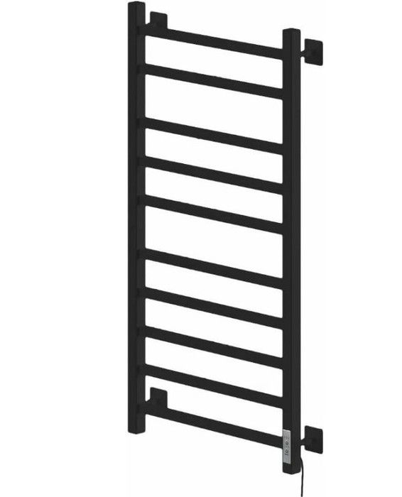 Электрический полотенцесушитель лесенка Ника STEP-2 100/50 RAL9005 черный матовый правый тэн фото#3