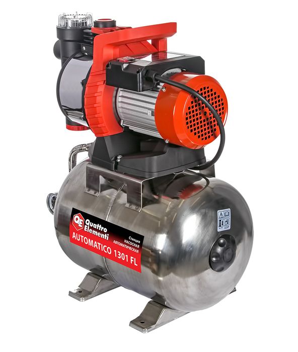 Насосная станция QUATTRO ELEMENTI Automatico 1301 FL Inox фото#2