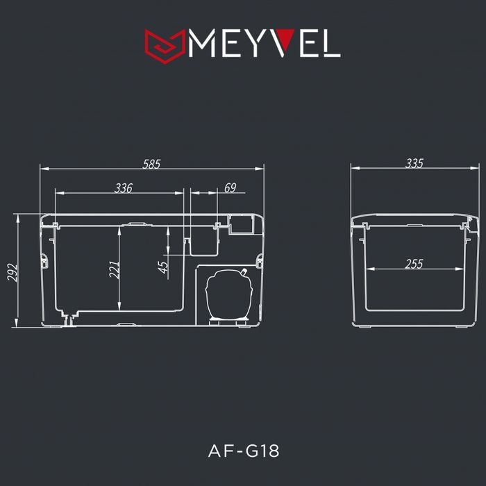 Компрессорный автохолодильник MEYVEL AF-G18 фото#13