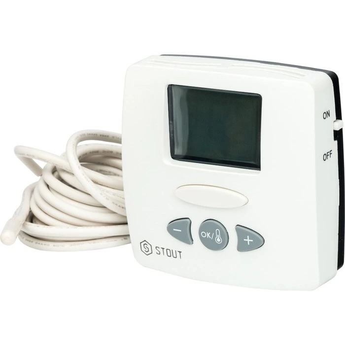 Термостат комнатный электронный STOUT WFHT-LCD с выносным датчиком