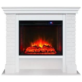 Электрокамин Real-Flame Brixton 25,5 WT-P511 с очагом Sparta 25,5 LED