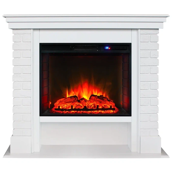 Электрокамин Real-Flame Brixton 25,5 WT-P511 с очагом Sparta 25,5 LED