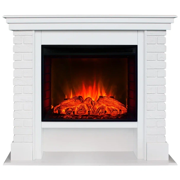 Электрокамин Real-Flame Brixton 25,5 WT-P511 с очагом Evrika 25,5 LED