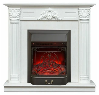 Электрокамин Real-Flame Stefania STD/EUG WT-F614 с очагом FOBOS LUX BL