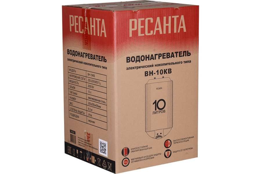 Электрический накопительный водонагреватель Ресанта ВН-10КВ фото#5