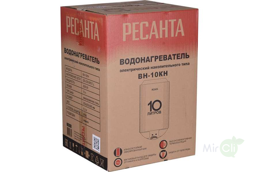 Электрический накопительный водонагреватель Ресанта ВН-10КН фото#5