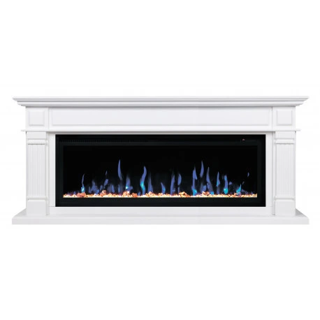 Линейный электрокамин Real-Flame Islandia 50 WT-511 с очагом Saphir 50
