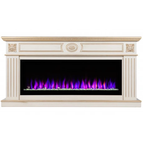 Линейный электрокамин Real-Flame Siena 50 WT-619G с очагом Saphir 50