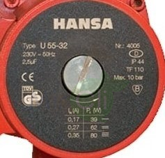 Циркуляционный насос Hansa U 35-32 фото#2