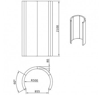 Душевой модуль HARVIA Circle, R=1000 мм, h = 2100 мм фото#2