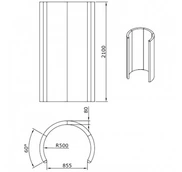 Душевой модуль HARVIA Circle, R=1000 мм, h = 2100 мм фото#2