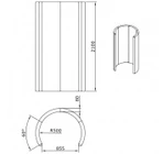 Душевой модуль HARVIA Circle, R=1000 мм, h = 2100 мм фото#2