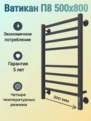 Электрический полотенцесушитель лесенка Terminus Ватикан П8 500х800 электро КС 9005 матовый фото#3