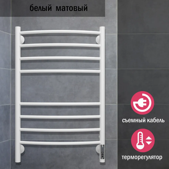 Электрический полотенцесушитель Terminus Классик П8 500х800 электро КС 9003 матовый фото#5
