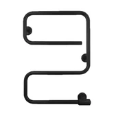 Электрический е образный полотенцесушитель Energy E chrome G2 RAL 9005 черный матовый