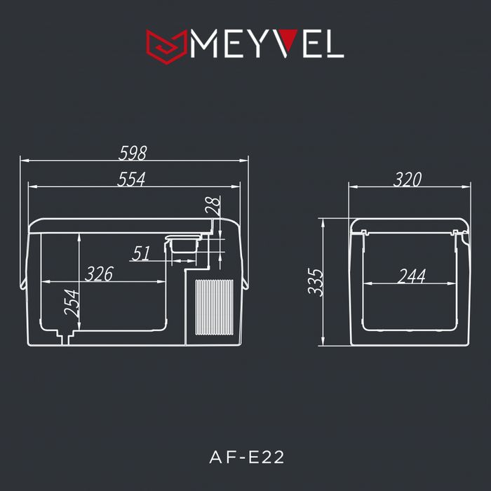 Компрессорный автохолодильник MEYVEL AF-E22 фото#12