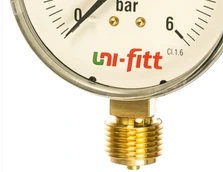 Манометр Uni-fitt радиальный 6 бар, диаметр 80 мм, 1/2Н фото#2