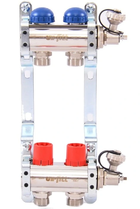 Для отопления Uni-fitt 1" х 2 вых 3/4" с вентилями(441E4302)