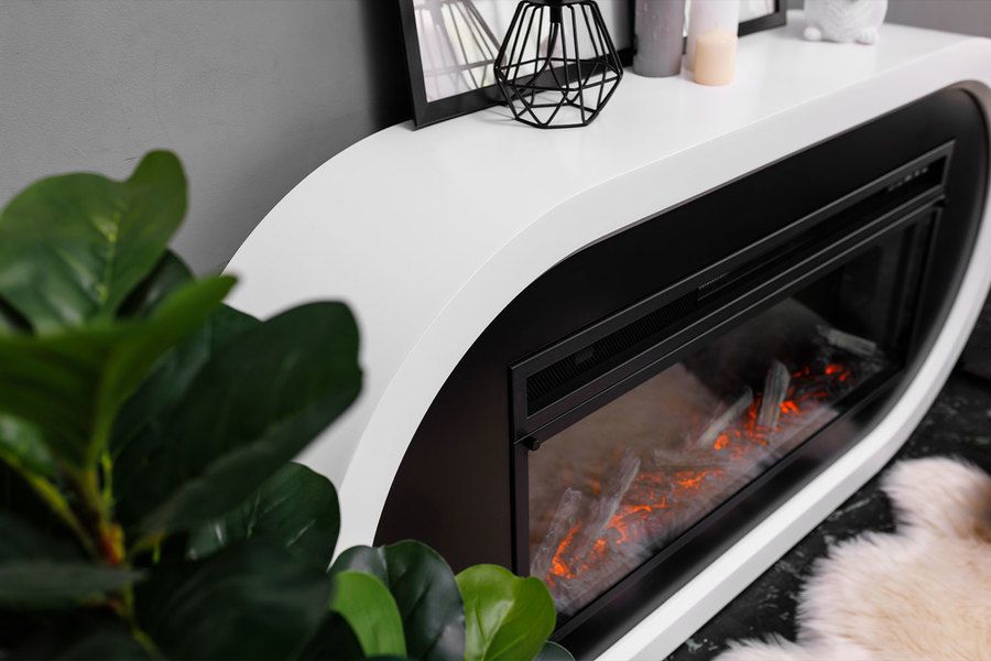 Линейный электрокамин Royal Flame Ellips 60 с очагом Vision 60 LOG LED фото#6