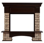 Широкий портал Firelight Forte Wood 30 камень коричневый, шпон темный дуб