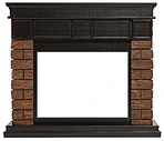 Широкий портал Firelight Bricks Wood 25 камень темный, шпон венге