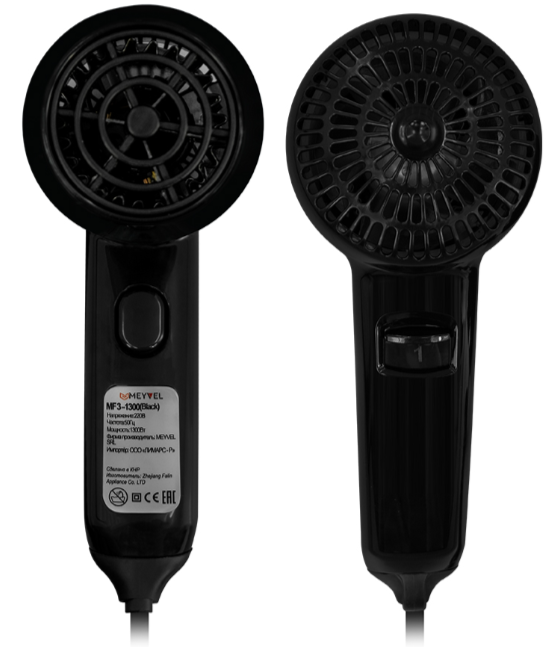 Настенный фен MEYVEL MF3-1300 (Black) фото#2