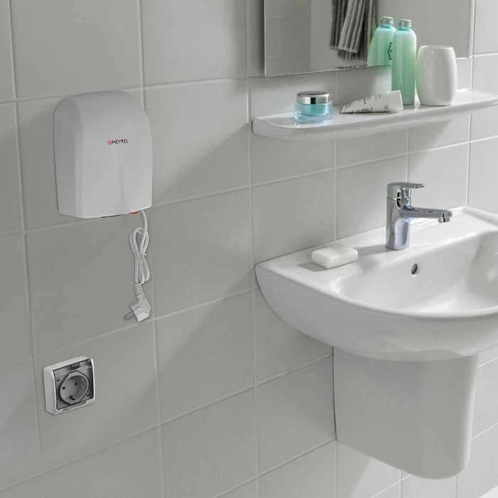 Пластиковая сушилка для рук MEYVEL MH2-1400P1 (White) фото#3
