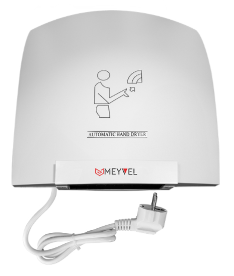 Пластиковая сушилка для рук MEYVEL MH1-1800P1 (White) фото#7