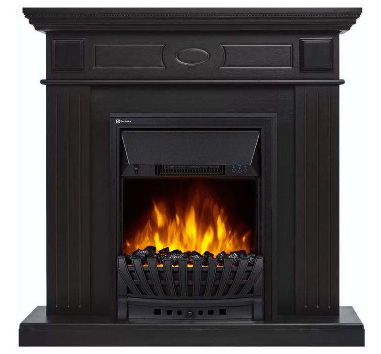 Электрокамин Electrolux EFP/P-1020LS с порталом Firelight Bianco Classic черная эмаль