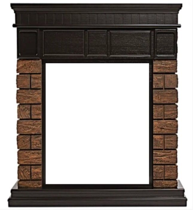 Электрокамин Electrolux EFP/P-1020LS с порталом Firelight Bricks Wood Classic камень темный, шпон венге фото#2