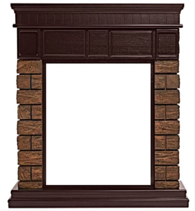 Электрокамин Electrolux EFP/P-1020LS с порталом Firelight Bricks Wood Classic камень коричневый, шпон темный дуб фото#2