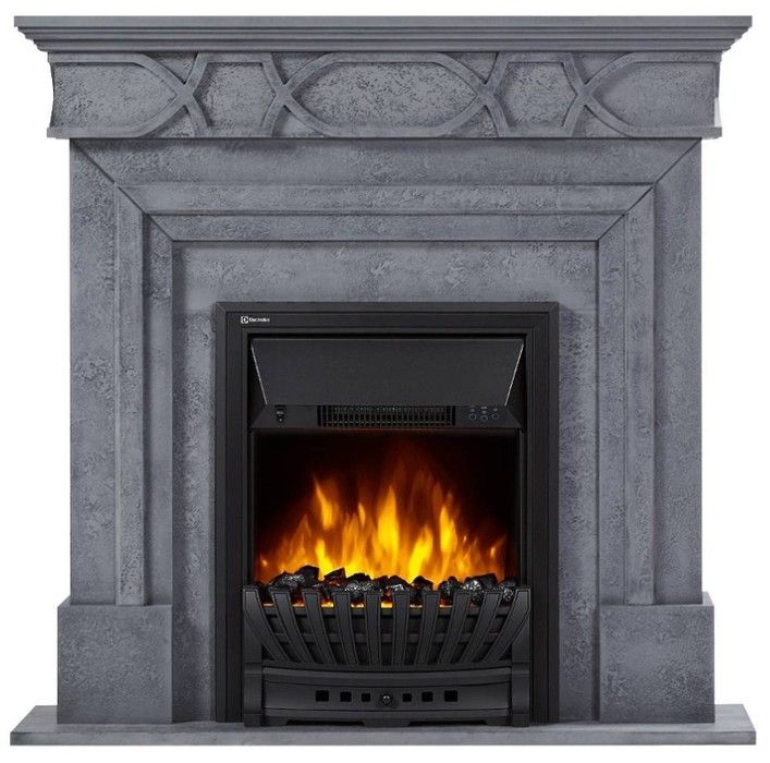 Электрокамин Electrolux EFP/P-1020LS с порталом Firelight Antico Classic серый