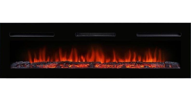 Линейный электрокамин Electrolux EFP/P-1600ULS с порталом Firelight Simple Long белый фото#3