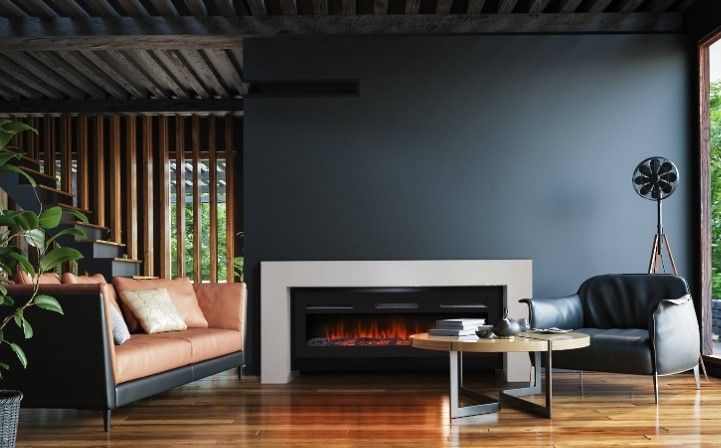 Линейный электрокамин Electrolux EFP/P-1600ULS с порталом Firelight Suprema Long белый, черный фото#9