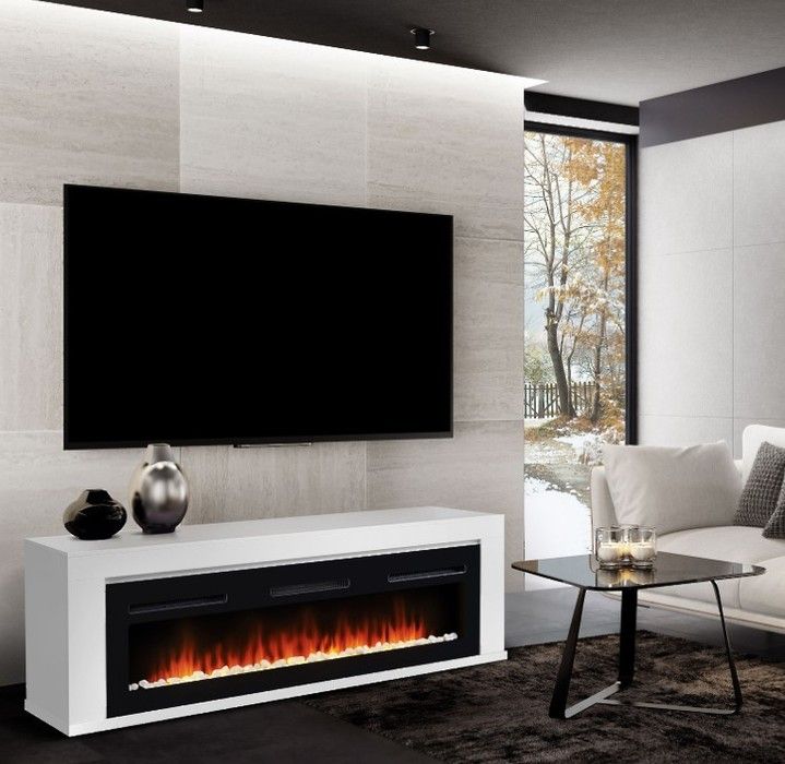 Линейный электрокамин Electrolux EFP/P-1600ULS с порталом Firelight Simple Long белый фото#12