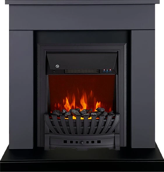 Электрокамин Royal Flame BERGEN серый графит с очагом Aspen Black