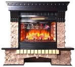Электрокамин InterFlame Экстер Прованс (темный дуб) с очагом Panoramic 25 LED FX