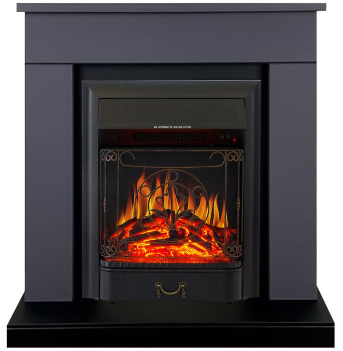 Электрокамин Royal Flame BERGEN серый графит с очагом Majestic FX Black/Brass