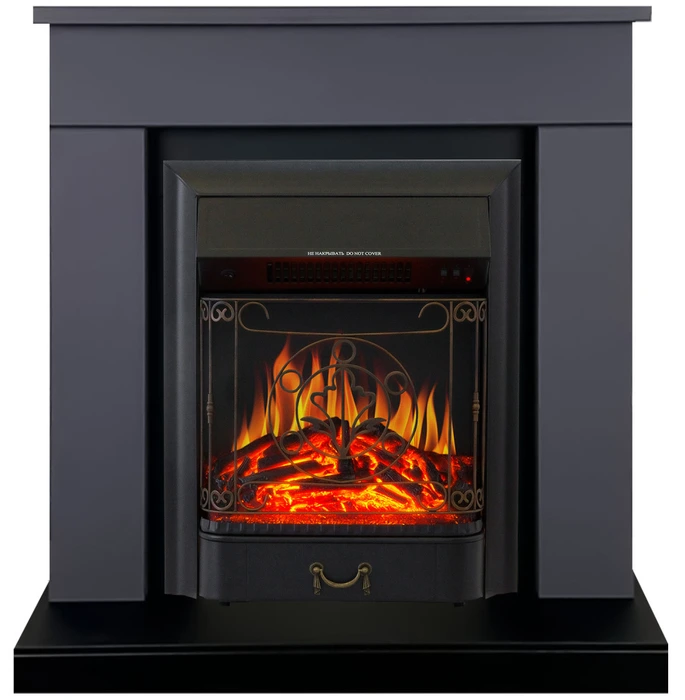 Электрокамин Royal Flame BERGEN серый графит с очагом Majestic FX Black/Brass