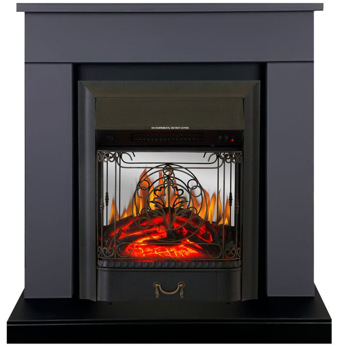 Электрокамин Royal Flame BERGEN серый графит с очагом Majestic FX M Black/Brass