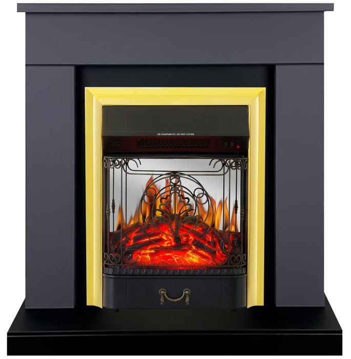 Электрокамин Royal Flame BERGEN серый графит с очагом Majestic FX M Black/Brass фото#2