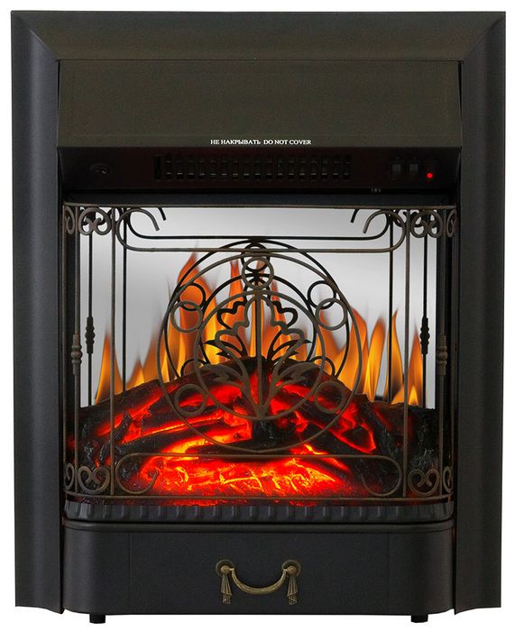 Электрокамин Royal Flame BERGEN белый с черным с очагом Majestic FX M Black/Brass фото#4