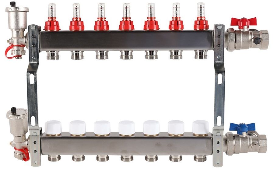 Для отопления Rommer 1"/3/4"x7 с расходомерами (RMS-1210-000007) фото#3