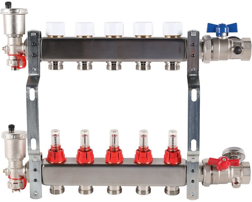 Для отопления Rommer 1"/3/4"x5 с расходомерами (RMS-1210-000005) фото#3