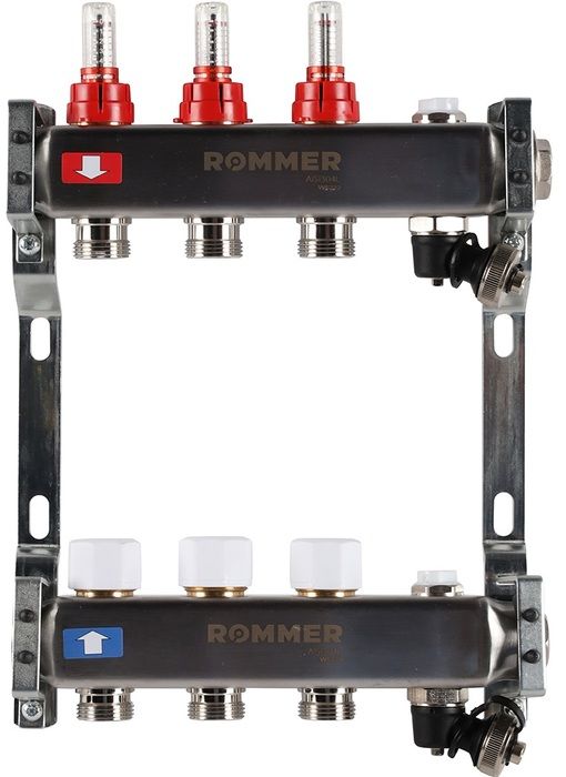 Для отопления Rommer 1"/3/4"x3 с расходомерами (RMS-1201-000003)
