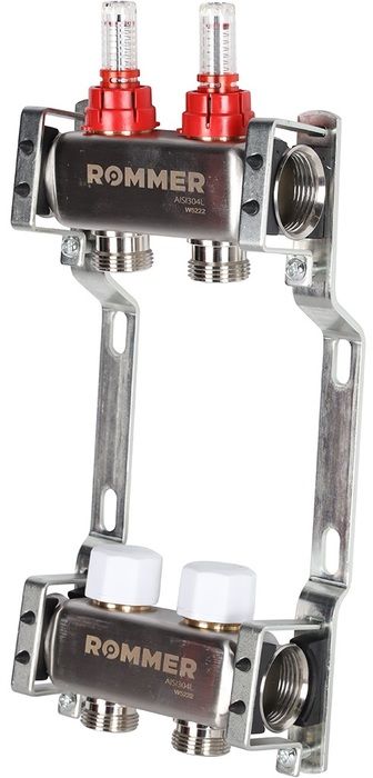 Для отопления Rommer 1"/3/4"x2 с расходомерами (RMS-1200-000002) фото#2