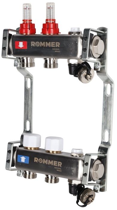 Для отопления Rommer 1"/3/4"x2 с расходомерами (RMS-1201-000002) фото#2